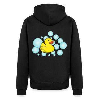Canards de bain - Veste à capuche bio Premium Unisexe - noir - Dos - Nico (187cm)