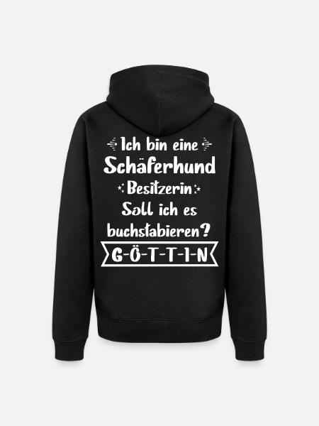 Schäferhund - Deutscher Schäferhund - Unisex Premium Bio Zip Hoodie - Schwarz