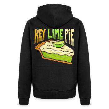 Key Lime Pie Lime Recipe West Florida - Unisex Premium Organic Zip Hoodie - black - Back - Nico (187cm)