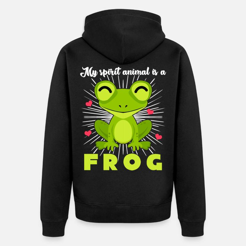Grenouille grenouille - Veste à capuche bio Premium Unisexe - noir