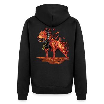 Pitbull chien chien chien chien dog - Veste à capuche bio Premium Unisexe - noir - Dos - Nico (187cm)