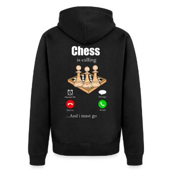 Échecs - Veste à capuche bio Premium Unisexe - noir - Dos - Nico (187cm)