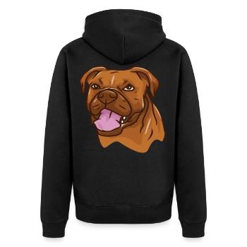 Pitbull Bull chien chien - Veste à capuche bio Premium Unisexe - noir - Dos - Nico (187cm)