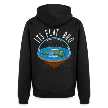 C’est bro plat - Flat Earth Society Flat Earther - Veste à capuche bio Premium Unisexe - noir - Dos - Nico (187cm)