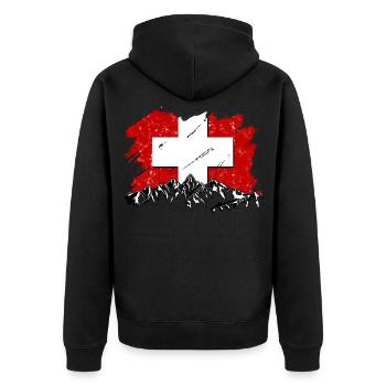 Suisse - Veste à capuche bio Premium Unisexe - noir - Dos - Nico (187cm)