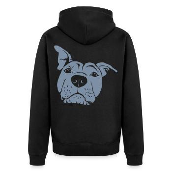American Staffordshire Terrier - Veste à capuche bio Premium Unisexe - noir - Dos - Nico (187cm)