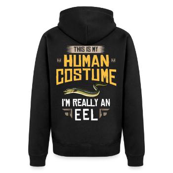 Electric Eel Fish Trembling Eels Moray Snake Snake - Unisex Premium Organic Zip Hoodie - black - Back - Nico (187cm)