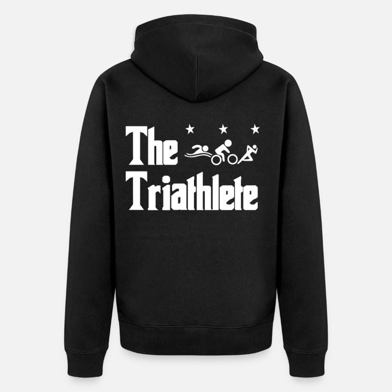 Triathlon - Unisex Premium Bio Zip Hoodie - Schwarz