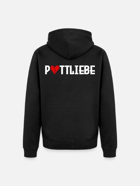 Pottliebe Ruhrpott Ruhrgebiet Ruhrstatt Pott - Unisex Premium Bio Zip Hoodie - Schwarz