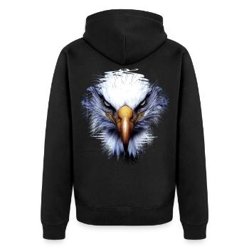 Bad Eagle - Veste à capuche bio Premium Unisexe - noir - Dos - Nico (187cm)