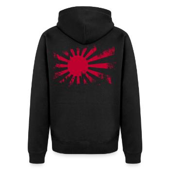 If one day the speed kills me.. / Paul Walker JDM - Unisex Premium Bio Zip Hoodie - Schwarz - Hinten - Nico (187cm)