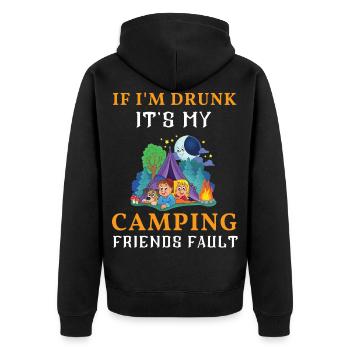 Camping - Veste à capuche bio Premium Unisexe - noir - Dos - Nico (187cm)