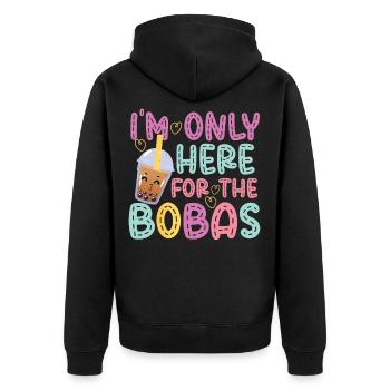 Bubble Tea - Veste à capuche bio Premium Unisexe - noir - Dos - Nico (187cm)