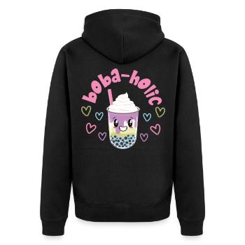 Bubble Tea - Veste à capuche bio Premium Unisexe - noir - Dos - Nico (187cm)