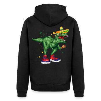 Mexico Holiday Dino gift idea holiday - Unisex Premium Organic Zip Hoodie - black - Back - Nico (187cm)