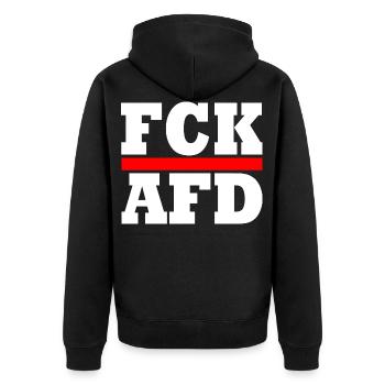 Fck afd - Veste à capuche bio Premium Unisexe - noir - Dos - Nico (187cm)