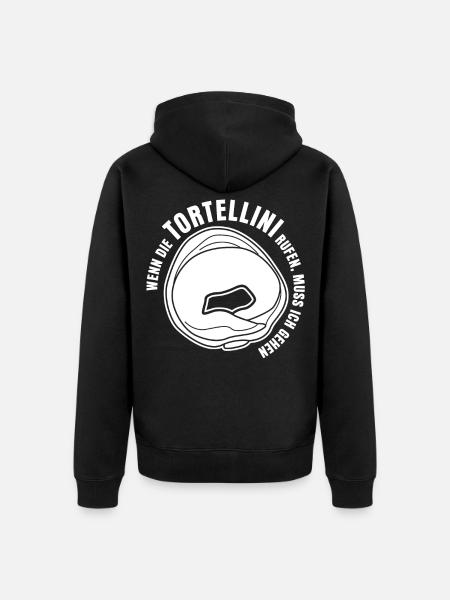 Tortellini Nudeln Pasta - Unisex Premium Bio Zip Hoodie - Schwarz