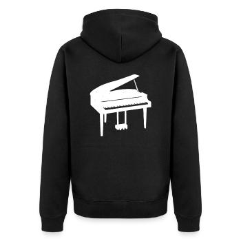 Piano piano - Veste à capuche bio Premium Unisexe - noir - Dos - Nico (187cm)
