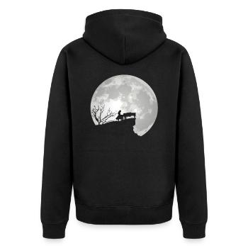 Piano piano - Veste à capuche bio Premium Unisexe - noir - Dos - Nico (187cm)