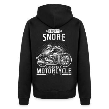 Moto biker - Veste à capuche bio Premium Unisexe - noir - Dos - Nico (187cm)