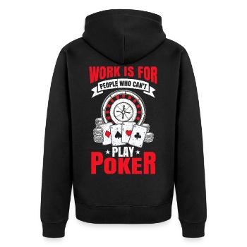 Poker cadeau de Poker Jetons Cartes Casino All in - Veste à capuche bio Premium Unisexe - noir - Dos - Nico (187cm)