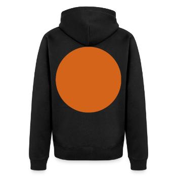Orange - Cercle - Citrouille - Veste à capuche bio Premium Unisexe - noir - Dos - Nico (187cm)