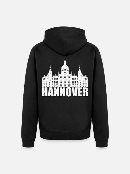 Hanover City Hall - Unisex Premium Organic Zip Hoodie - black