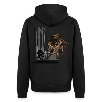 VTT Vélo Vélo VTT VTT BMX - Veste à capuche bio Premium Unisexe - noir - Dos - Nico (187cm)