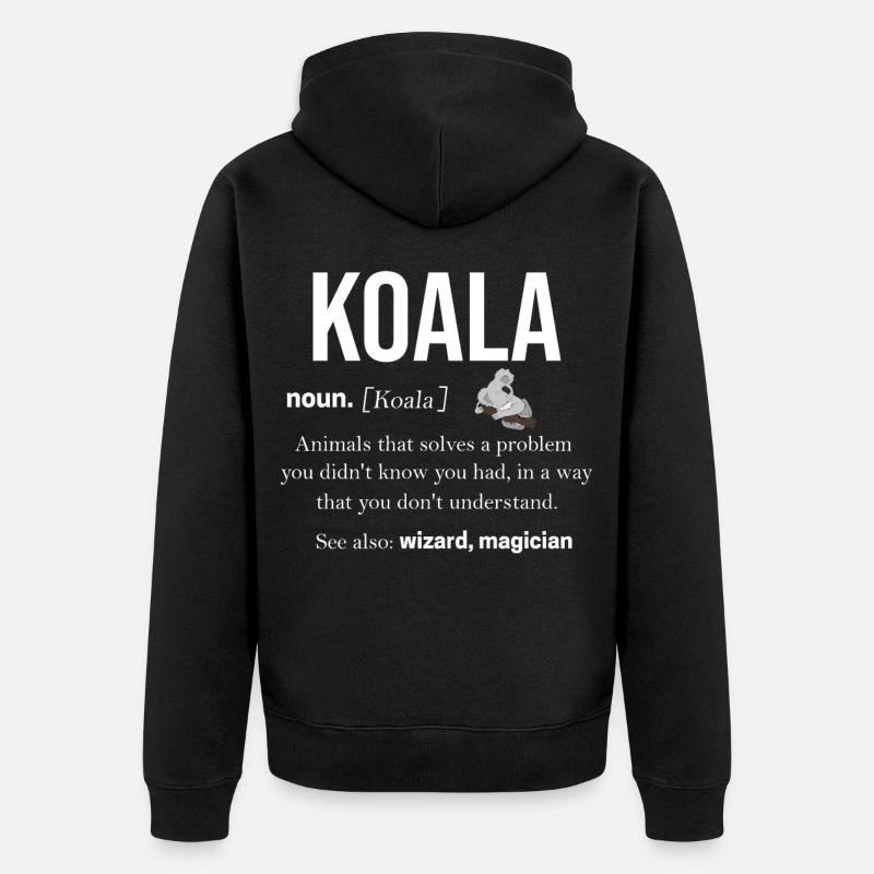 Koala - Veste à capuche bio Premium Unisexe - noir