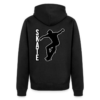 Skate - Skater - Veste à capuche bio Premium Unisexe - noir - Dos - Nico (187cm)