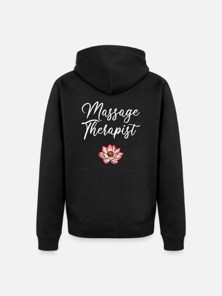 massage therapist, massage therapist - Unisex Premium Bio Zip Hoodie - Schwarz