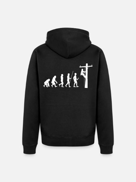 Elektriker Strom Handwerker Geschenk Volt Watt - Unisex Premium Bio Zip Hoodie - Schwarz