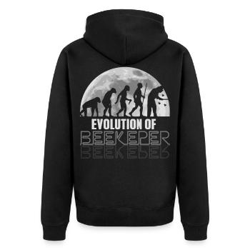 Hobby beekeepers Beekeepers Whispered beekeepers Honey - Unisex Premium Organic Zip Hoodie - black - Back - Nico (187cm)