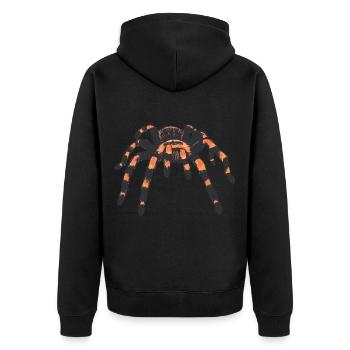 Vogelspinne Spinne Spinnen - Unisex Premium Bio Zip Hoodie - Schwarz - Hinten - Nico (187cm)