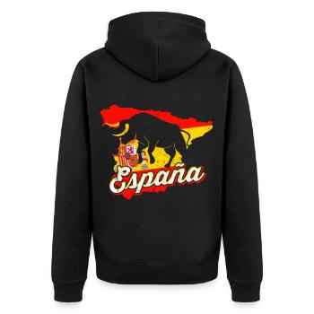 Espagne - Veste à capuche bio Premium Unisexe - noir - Dos - Nico (187cm)