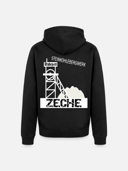 Ruhrpott Zeche - Unisex Premium Bio Zip Hoodie - Schwarz