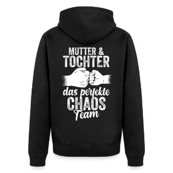 Mutter Und Tochter Muttertag - Unisex Premium Bio Zip Hoodie - Schwarz - Hinten - Nico (187cm)