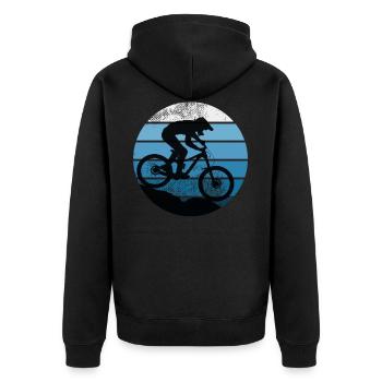 Downhill VTT VTT VTT VTT BM - Veste à capuche bio Premium Unisexe - noir - Dos - Nico (187cm)