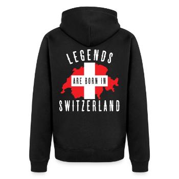 Suisse - Veste à capuche bio Premium Unisexe - noir - Dos - Nico (187cm)