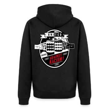 united against racism - Veste à capuche bio Premium Unisexe - noir - Dos - Nico (187cm)