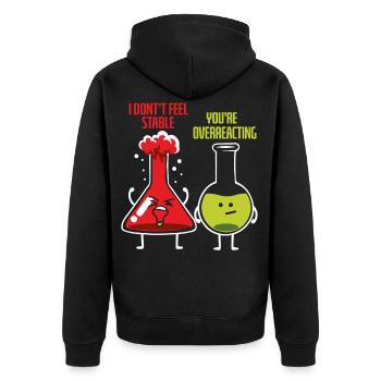 Chimie chimiste Professeur de chimie Sentence Science - Veste à capuche bio Premium Unisexe - noir - Dos - Nico (187cm)