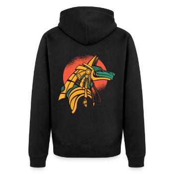 Egyptian Mythology Anubis Pyramiede Death God - Unisex Premium Organic Zip Hoodie - black - Back - Nico (187cm)