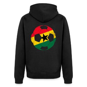 Ghana football, ghana - Veste à capuche bio Premium Unisexe - noir - Dos - Nico (187cm)