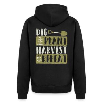 Vie agricole - Veste à capuche bio Premium Unisexe - noir - Dos - Nico (187cm)