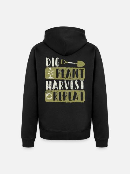 Farm life - Unisex Premium Organic Zip Hoodie - black