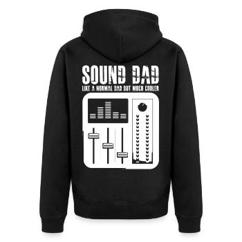 Sound Dad Comme Un Papa Normal Enregistrement audio - Veste à capuche bio Premium Unisexe - noir - Dos - Nico (187cm)