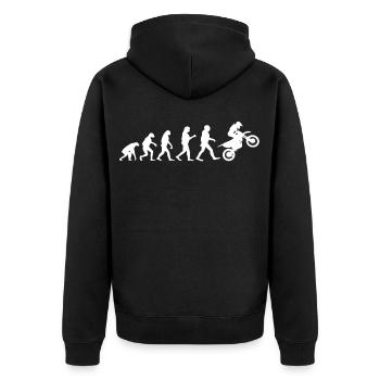 Evolution Motocross MX Moto Dirt Bike Rider - Veste à capuche bio Premium Unisexe - noir - Dos - Nico (187cm)