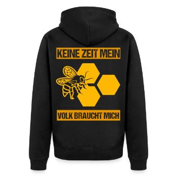 Hobbyimker Imker Bienen Flüsterer Imkern Honig - Unisex Premium Bio Zip Hoodie - Schwarz - Hinten - Nico (187cm)