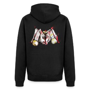 Vache d'herens, eringer - Veste à capuche bio Premium Unisexe - noir - Dos - Nico (187cm)