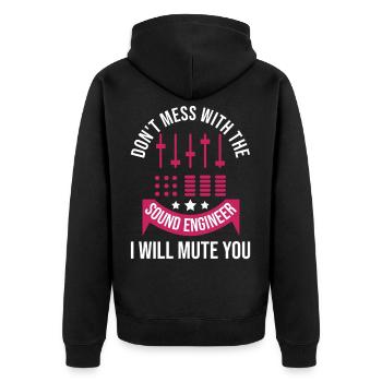 Ne pas confondre Audio Engineer Audio Music - Veste à capuche bio Premium Unisexe - noir - Dos - Nico (187cm)